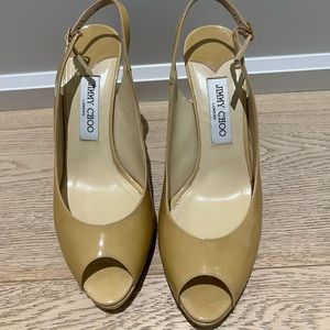 Jimmy Choo open toe sling backs